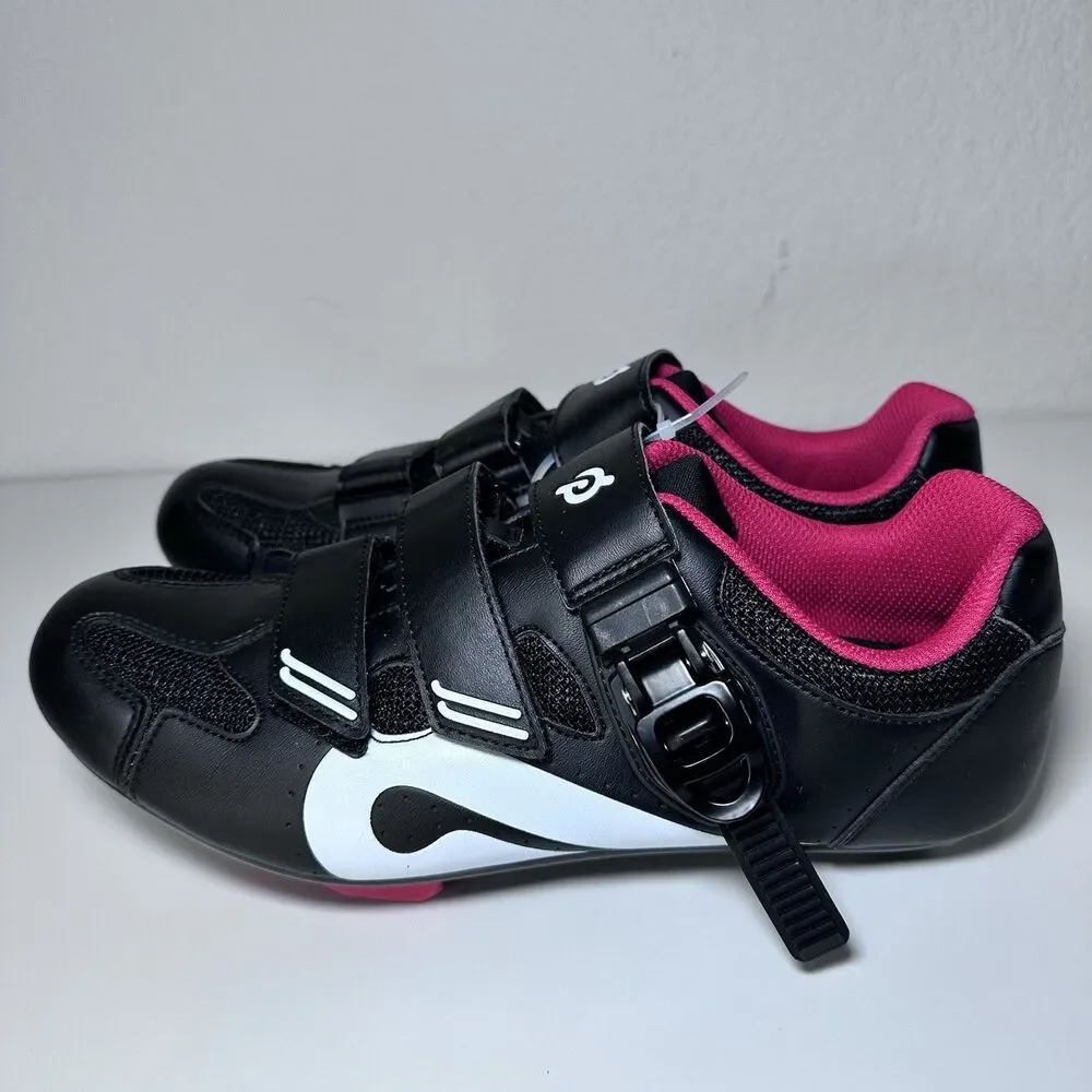 Peloton Cycling Shoes Unisex Size 41 Black Red Cleats Included Indoor Spin Bike